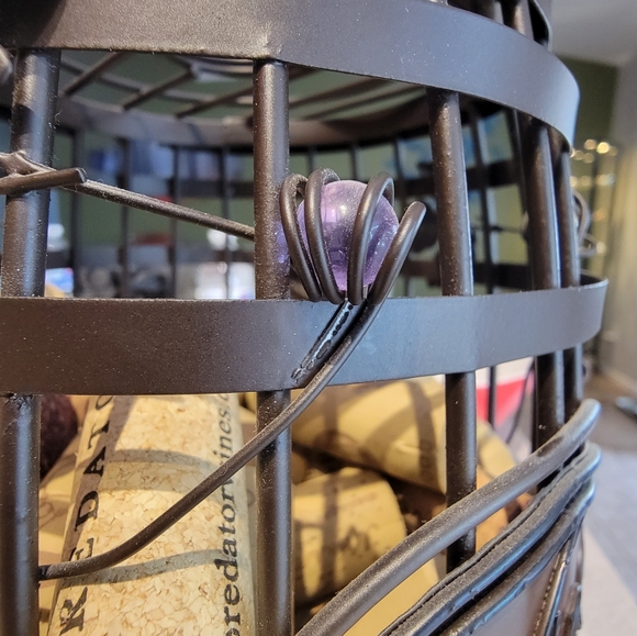 Wine Cork Holder - Metal Home Decor for Kitchen - Cute Barrel Vine - Picture 8 of 8